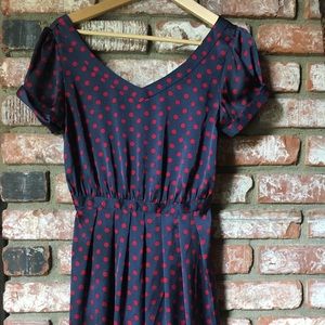 Retro silken feel dress